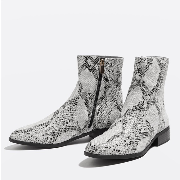 topshop snakeskin ankle boots